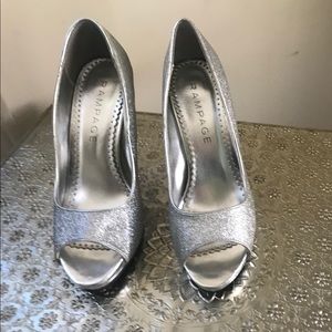 Rampage Silver High Heels